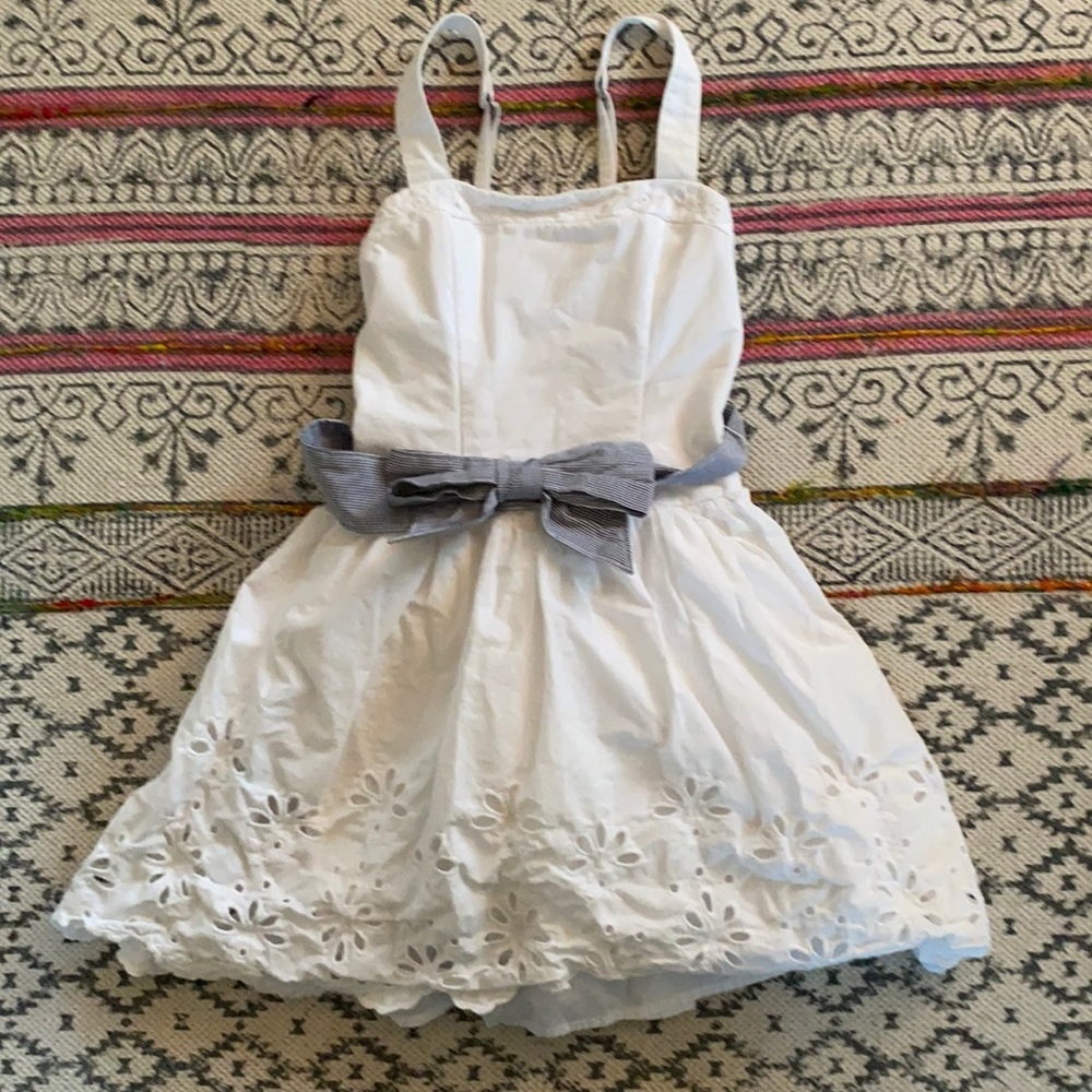 Girls Abercrombie white cotton dress
